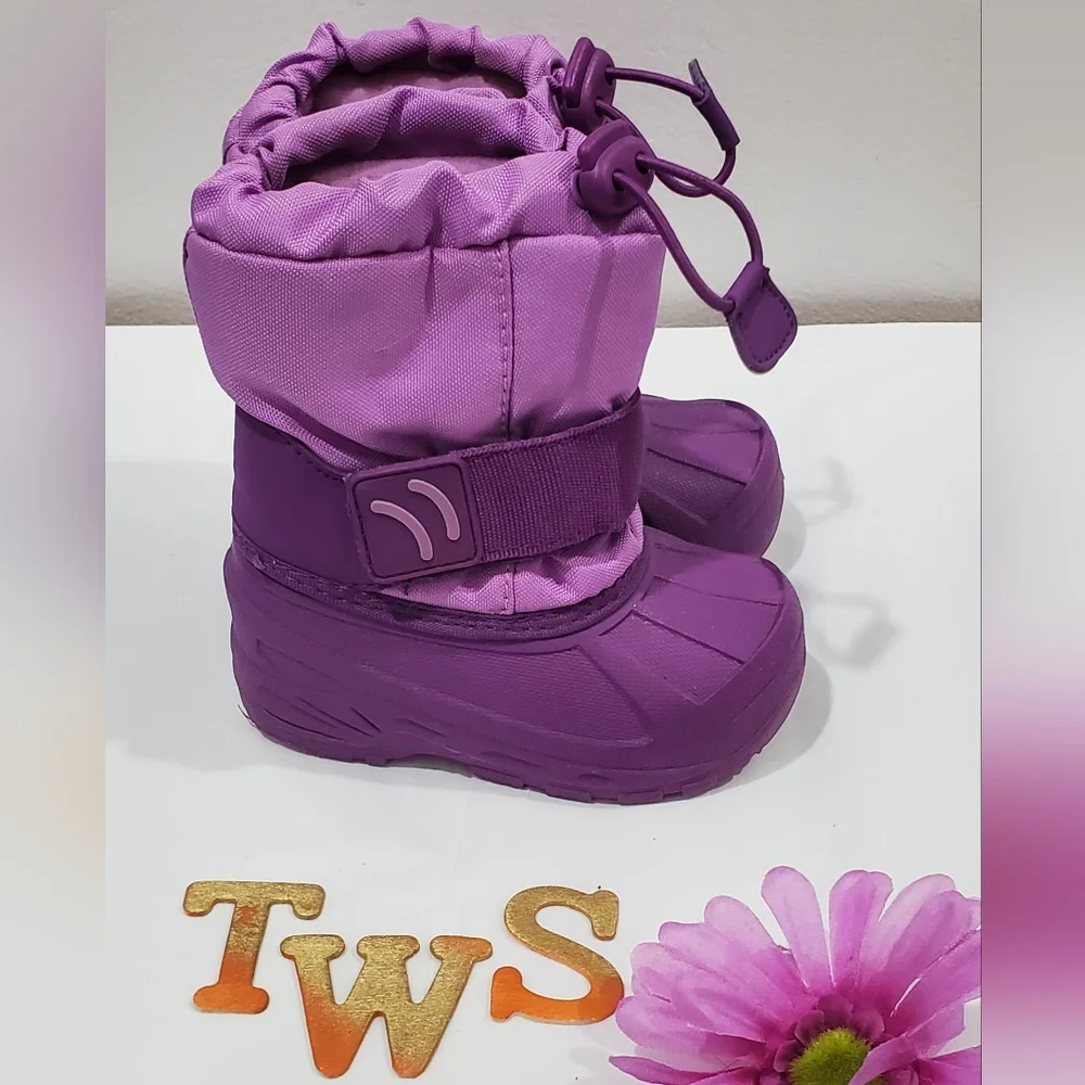 Kids Purple Winter‎ Boots Sz 5-6